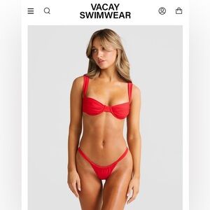 Vacay swimwear Rhodes red bikini set